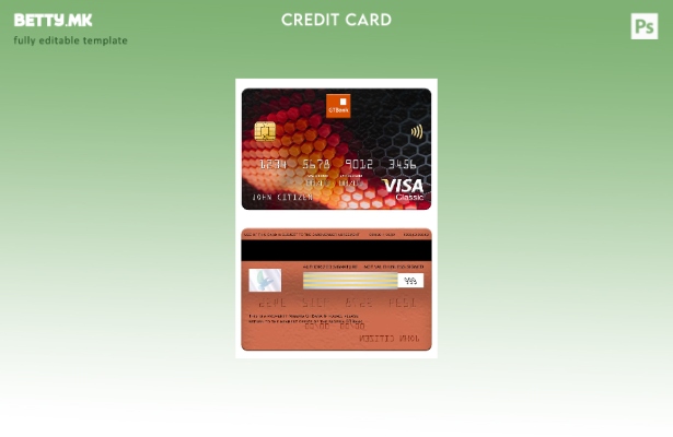 Модерен стил Нигерија GTBank виза класичен шаблон за картичка