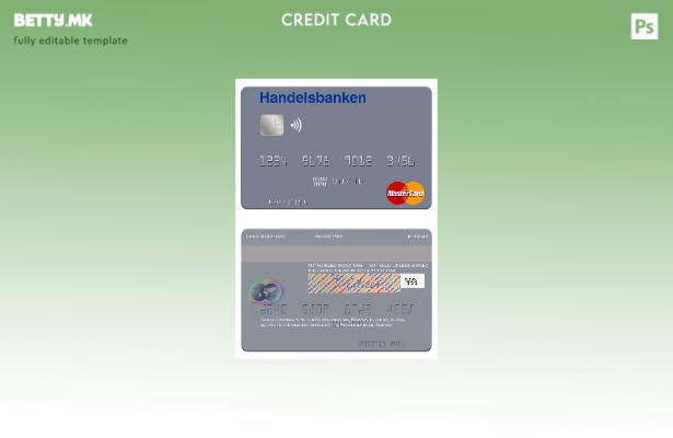 Модерен стил Норвешка Handelsbanken шаблон за мастер картички