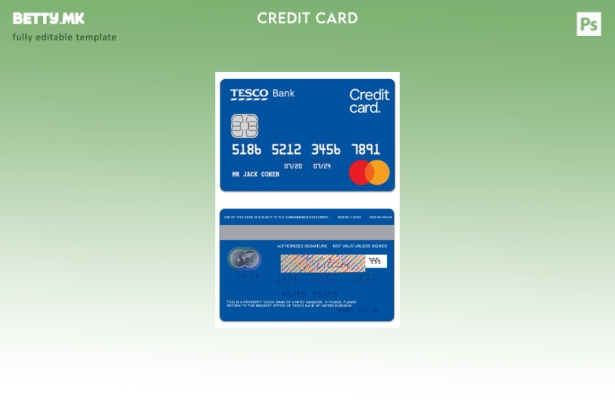 Модерен стил Обединетото Кралство TESCO Банкарски шаблон за трансфер на биланс н