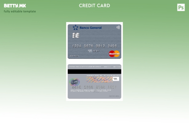 Модерен стил Панама Банко Општи мастер картички шаблон