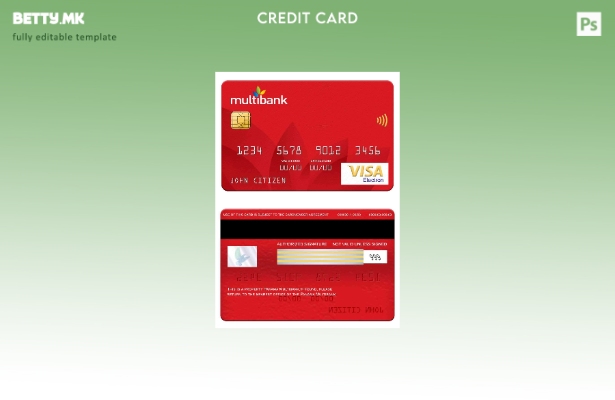 Модерен стил Панама Multibank виза електронска картичка шаблон
