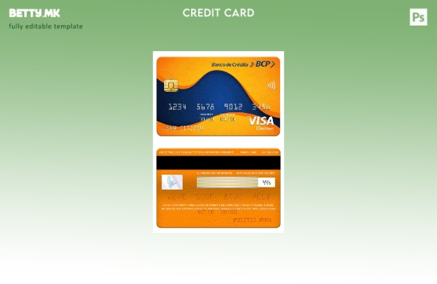 Модерен стил Перу Banco de Credito del Peru (BCP) шаблон за банкарска виза елект