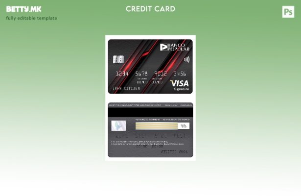 Модерен стил Португалија Banco Популарен шаблон за картичка за потпис на банкарс