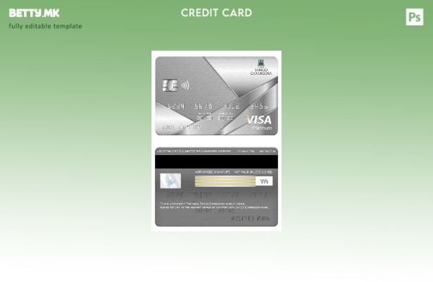 Модерен стил Португалија Banco Carregosa банка виза платина картичка шаблон