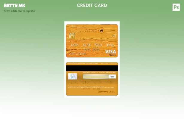 Модерен стил Сенегал Банка Атлантик банка шаблон виза електронска картичка