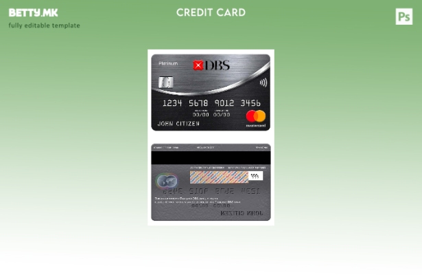 Модерен стил Тајландски DBS банка мастеркард платина шаблон