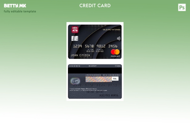 Модерен стил Тунис ATB банка мастер картички шаблон