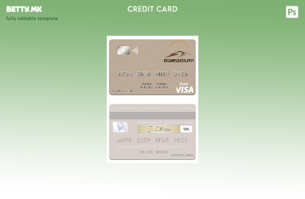 Модерен стил Туркменистан Garagum IJSB шаблон за виза дебитна картичка