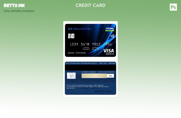 Модерен стил Узбекистан Qishloq Qurilish банка шаблон за потпис на виза картичка