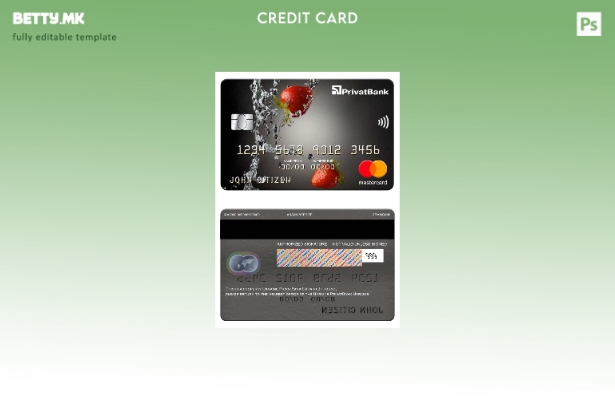 Модерен стил Украина PrivatBank мастер картички шаблон