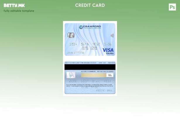 Модерен стил Холандија (Холандија) Шаблон за електронска картичка за виза на Cra