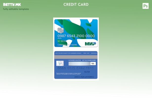 Модерен стил Шаблон за Мир картичка на Руската банка на Русија