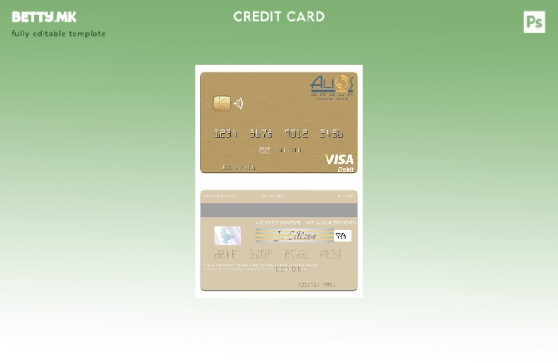 Модерен стил Шаблон за виза дебитна картичка Габон Алиос Франција