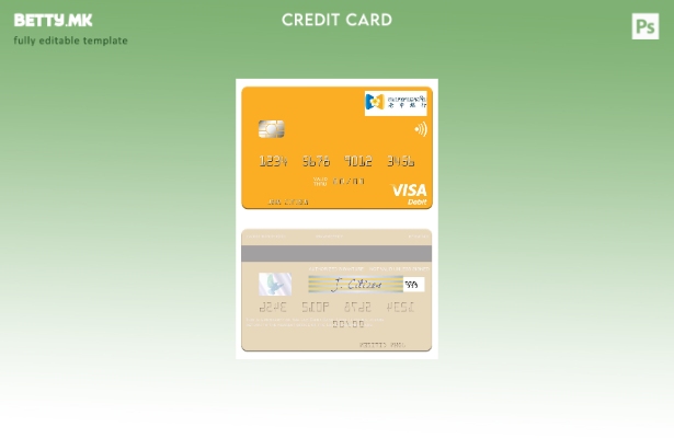 Модерен стил Шаблон за виза за дебитна картичка на Лаос Лао Кина