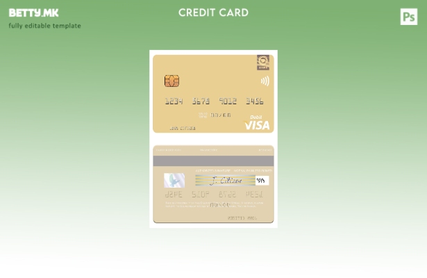 Модерен стил Шаблон за виза за дебитна картичка на Северна Кореја Даесонг банка