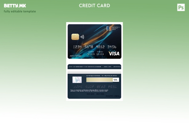 Модерен стил Шаблон за виза за штедилница во Боцвана