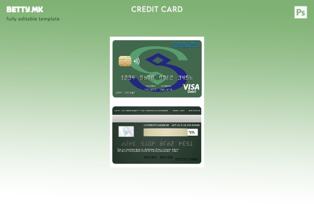 Модерен стил Шаблон за виза картичка за банка во Кина Миншенг