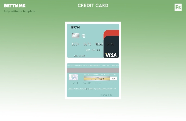 Модерен стил Шаблон за виза картичка Angola Banco Comercial do Huambo