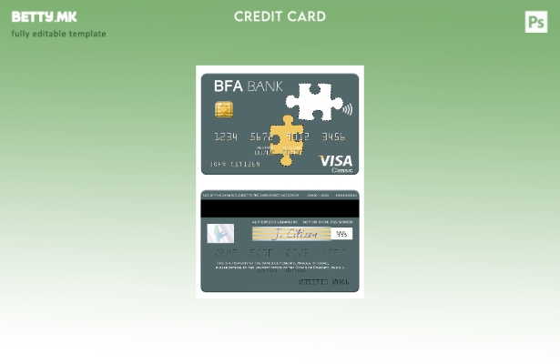 Модерен стил Шаблон за виза картичка Angola Banco de Fomento