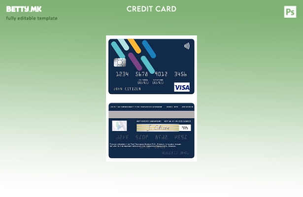 Модерен стил Шаблон за виза картичка Angola Finibanco Angola S.A