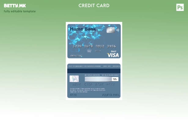 Модерен стил Шаблон за виза на банката на Австралија Хјум