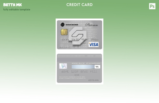Модерен стил Шаблон за виза платина картичка на Хаити SogeBank