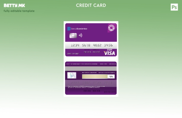 Модерен стил Шаблон за дебитна картичка за виза на Ангола Банка Економио