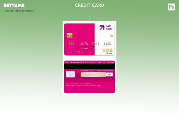 Модерен стил Шаблон за електронска виза за електронска картичка на Spain Self Ba