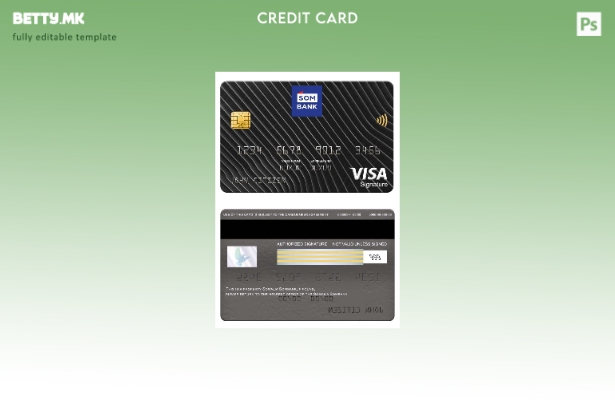 Модерен стил Шаблон за картичка за потпис за виза на Сомалија Sombank