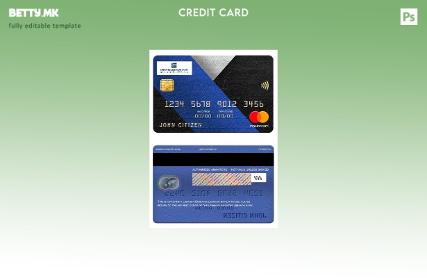 Модерен стил Шаблон за мастер картички Либан Емирати Либан Банка