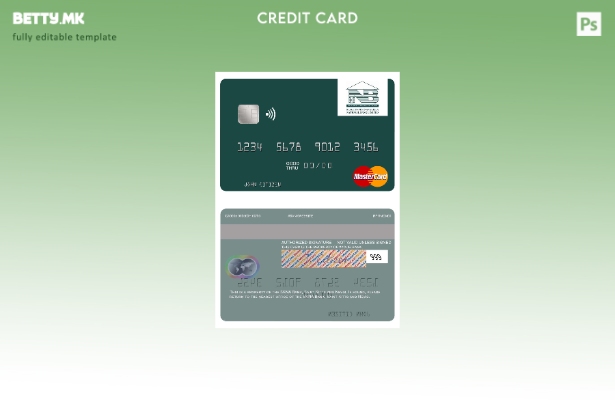 Модерен стил Шаблон за мастер картички СКНА банка во Свети Китс и Невис
