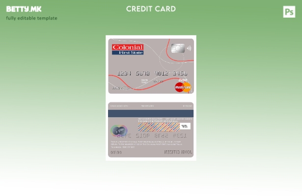 Модерен стил Шаблон за мастер картички на Австралија колонијална прва државна ба