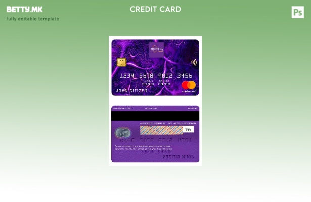 Модерен стил Шаблон за мастер картички на Банката Лаос Индокина