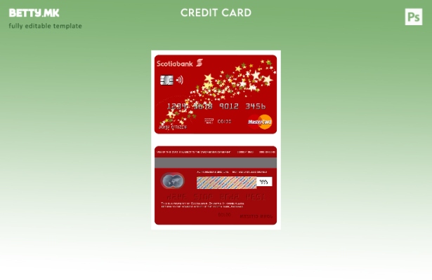 Модерен стил Шаблон за мастер картички на Бахамите Шкотска банка