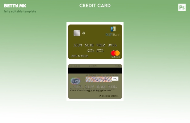 Модерен стил Шаблон за мастер картички на Екваторска Гвинеја BGFI Bank