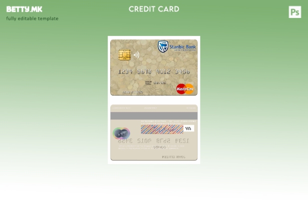 Модерен стил Шаблон за мастер картички на Зимбабве Станбик банка