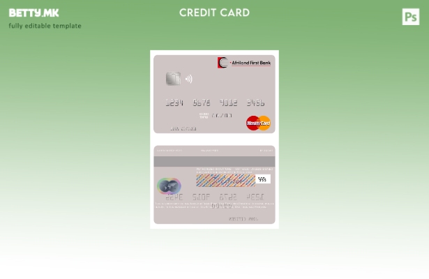 Модерен стил Шаблон за мастер картички на Сао Томе и Принципе Африланд Првата ба