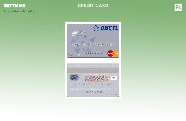 Модерен стил Шаблон за мастер картички на Тимор Источниот Банко Nacional de Comé