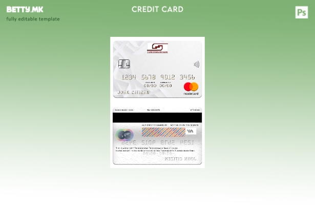 Модерен стил Шаблон за мастер картички на Туркменистан Туркменбаши банка