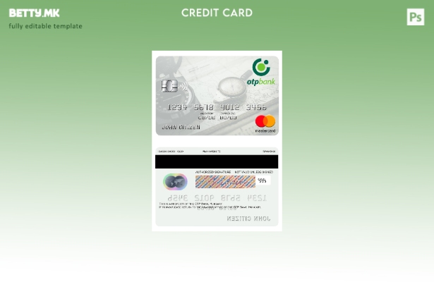 Модерен стил Шаблон за мастер картички на Унгарија ОТП банка
