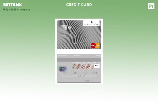 Модерен стил Шаблон за мастер картички на Уругвај Банке Heritage