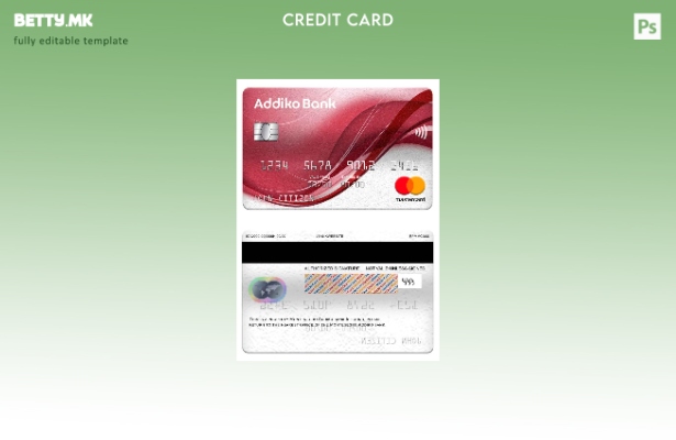 Модерен стил Шаблон за мастер картички на Црна Гора Адико банка