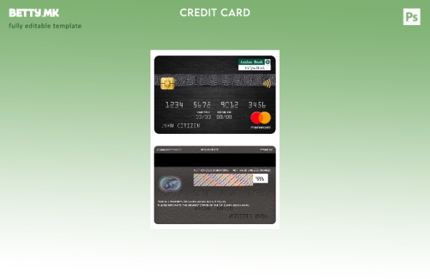 Модерен стил Шаблон за мастер картички на банка Амана во Шри Ланка