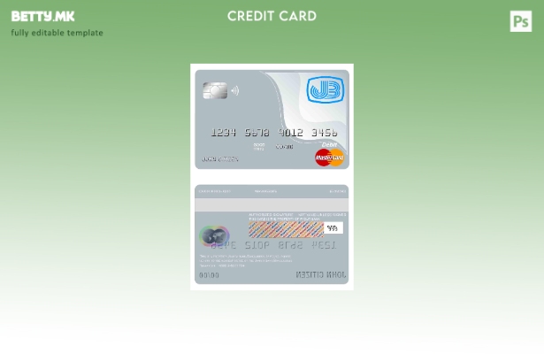 Модерен стил Шаблон за мастер картички на банката Џаната во Бангладеш