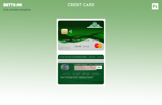 Модерен стил Шаблон за мастер картички на банката Коморските Сандук