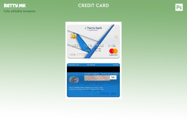 Модерен стил Шаблон за мастер картички на банката Норвешка Парето