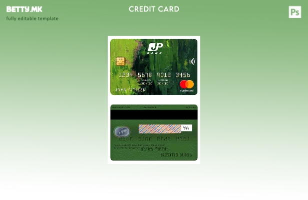 Модерен стил Шаблон за мастер картички на јапонска пошта банка