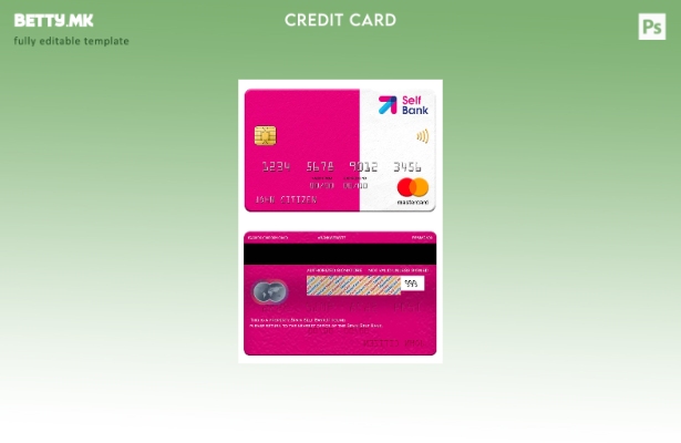 Модерен стил Шаблон за мастер картички на Spain Self Bank