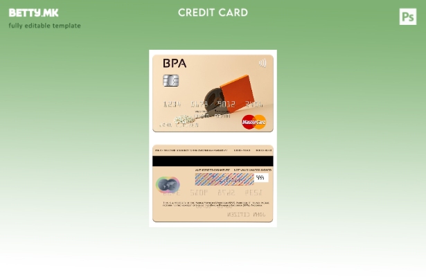 Модерен стил Шаблон за мастер картички Andorra Banca Privada d'Andorra (BPA).