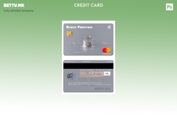 Модерен стил Шаблон за мастер картички Angola Banco Prestigio, S.A